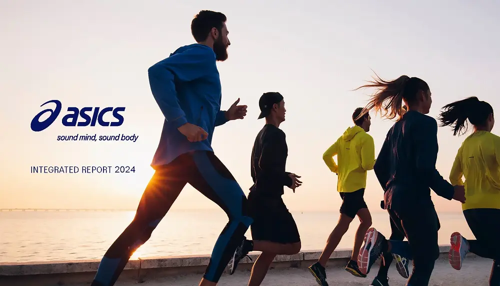 統合報告書の参考デザイン例（株式会社アシックス）