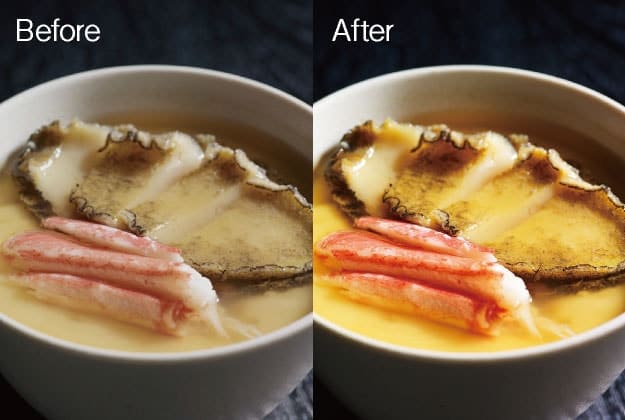 料理の画像補正も追加料金不要!